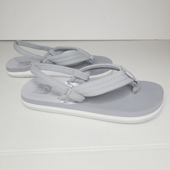 Reef Little Ahi Sandals Beach Little Kid Gray Size 12 Slingback Strapclosure - Picture 4 of 5